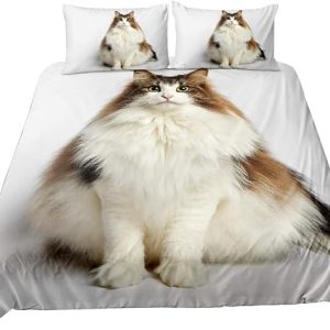 Set biancheria da letto stampata con gatto carino