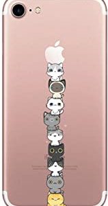Cover Iphone7/8 trasparente con gatti