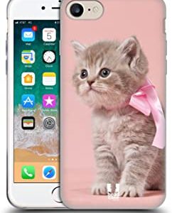 Cover con gattino sfondo rosa per iPhone 7